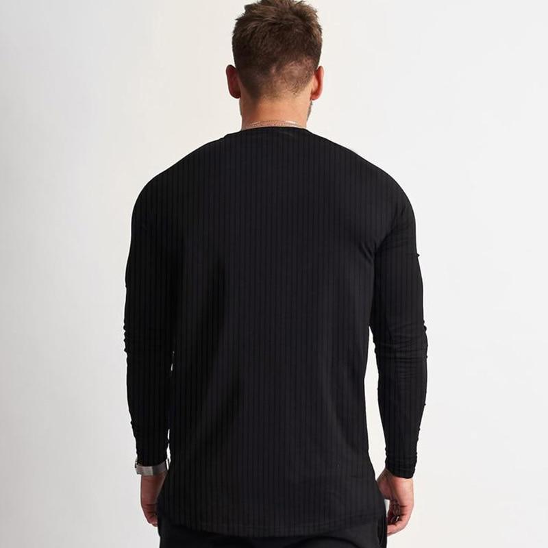 2019 New Men Running Long sleeve T-shirt Gym Fitness Training Breathable t shirt Male jogging Tee Tops Brand clothing Sportswear - Aurveza