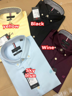 Men Solid Shirt With Printed Undercollar