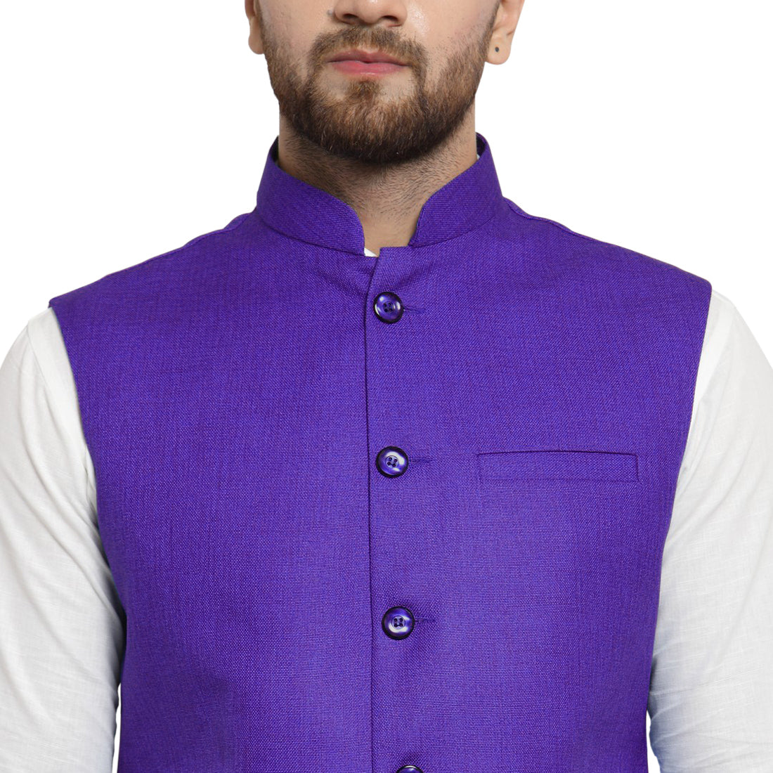 Treemoda Violet Nehru jacket For Men Stylish Latest Design Suitable for Ethnic Wear/Wedding Wear/ Formal Wear/Casual Wear