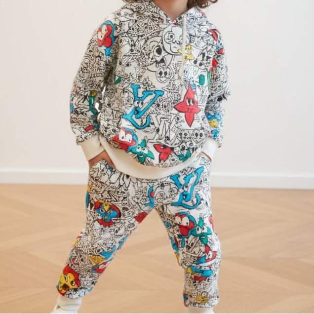 Premium  Cartoon Printed Track Set For Kids
