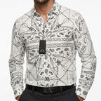 Stylish Geometric Pattern Designer Shirt For Men