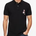 Classic Black Polo T-Shirt with Embroidered Logo Timeless Smart Casual Wear
