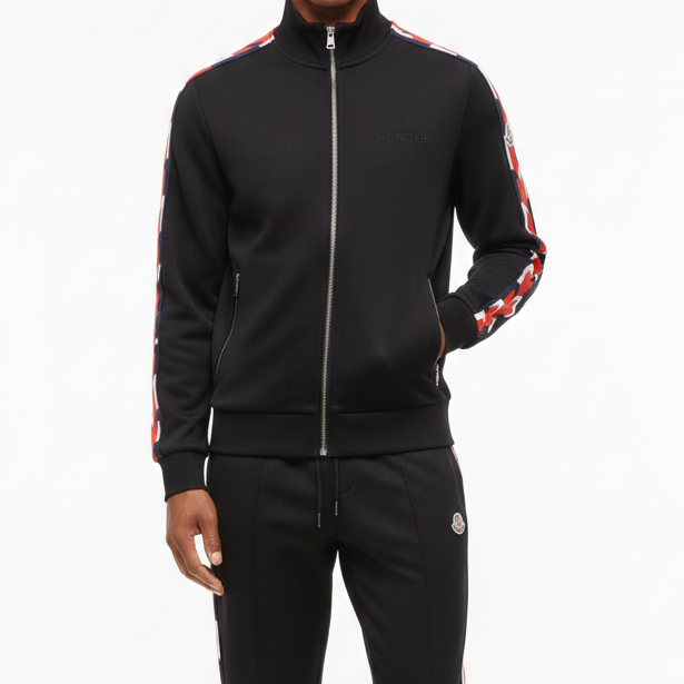 Black  Monogram Print Imported Premium Tracksuit