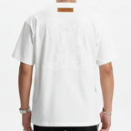 Premium Quality  Big Patched Logo Drop Shoulder Tee