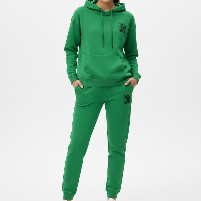 Premium Green Hoodie & Jogger Tracksuit for Everyday Comfort