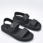 Premium Black Designer Ultra Modern Webbing  Strap Sandal