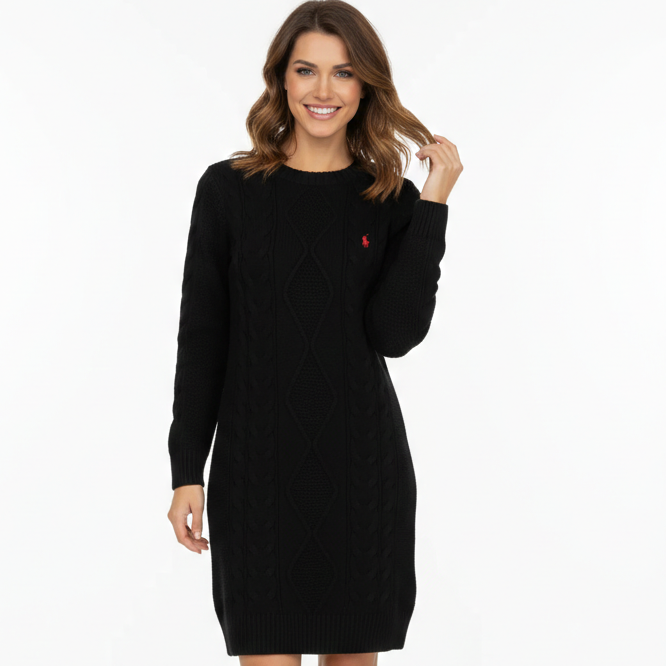 Exclusive  &  Classic Woolen  Dress With Button Detail