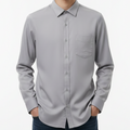 Minimal Grey Classic Button-Down Shirt