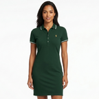 Stylish Dark Green Polo Dress for Women  Elegant Fit & Premium Look