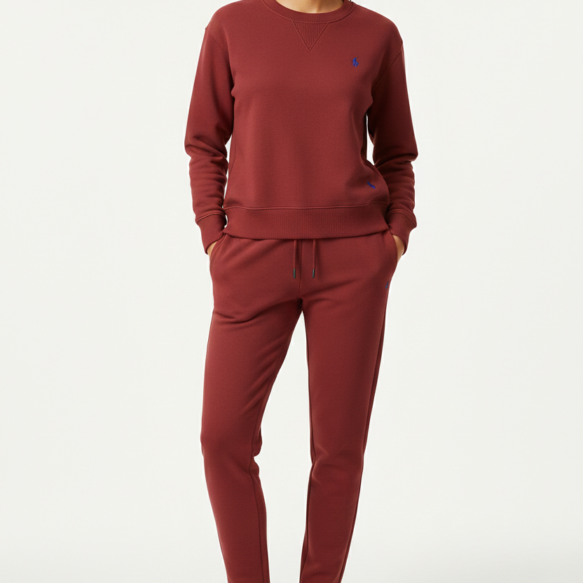 Women’s Premium Maroon Sweatshirt & Jogger Set