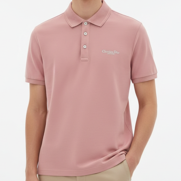 Premium Solid Pink Polo for Men
