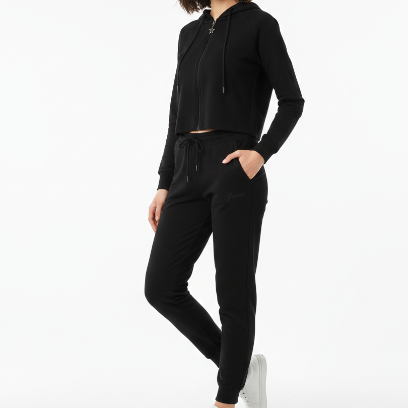 Luxury Elegant Black Tracksuit for Women