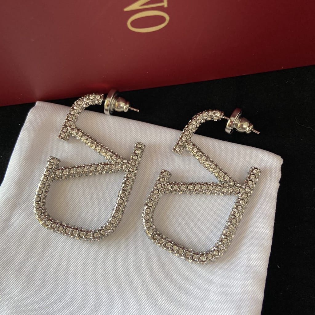VLogo Signature Crystal Earrings