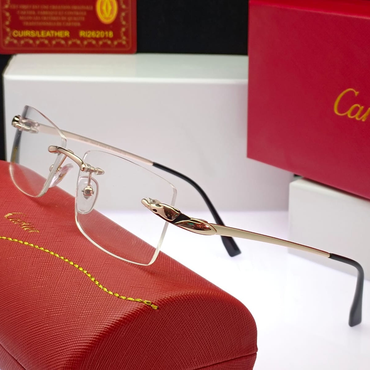 Premium Rimless  Frame Glasses For Men