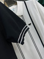 Imported Brand Stripe Pattern  Polo Tee