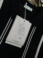 Imported Brand Stripe Pattern  Polo Tee
