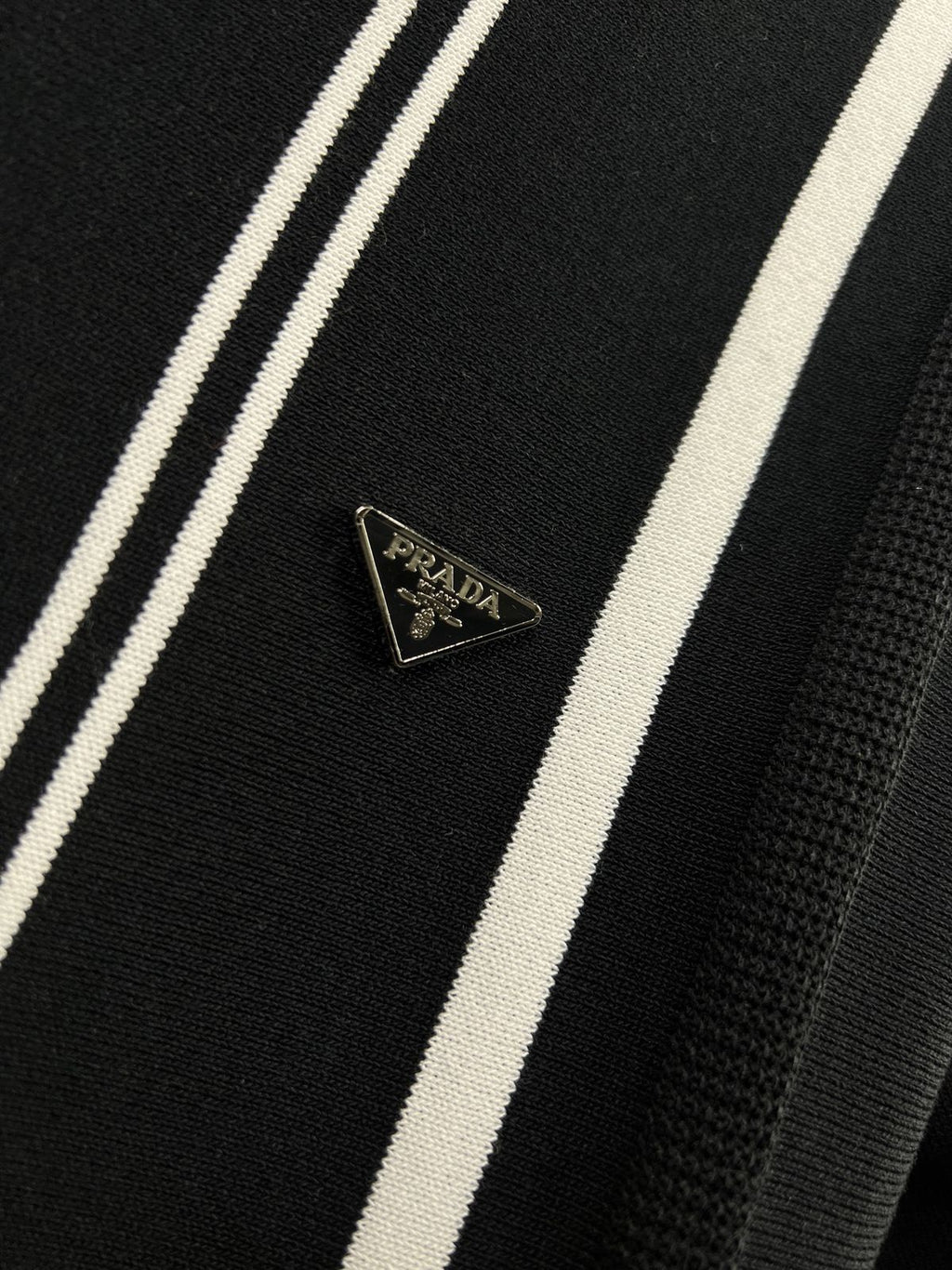 Imported Brand Stripe Pattern  Polo Tee