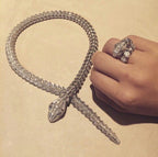 Premium Serpenti Diamond Cut Necklace For