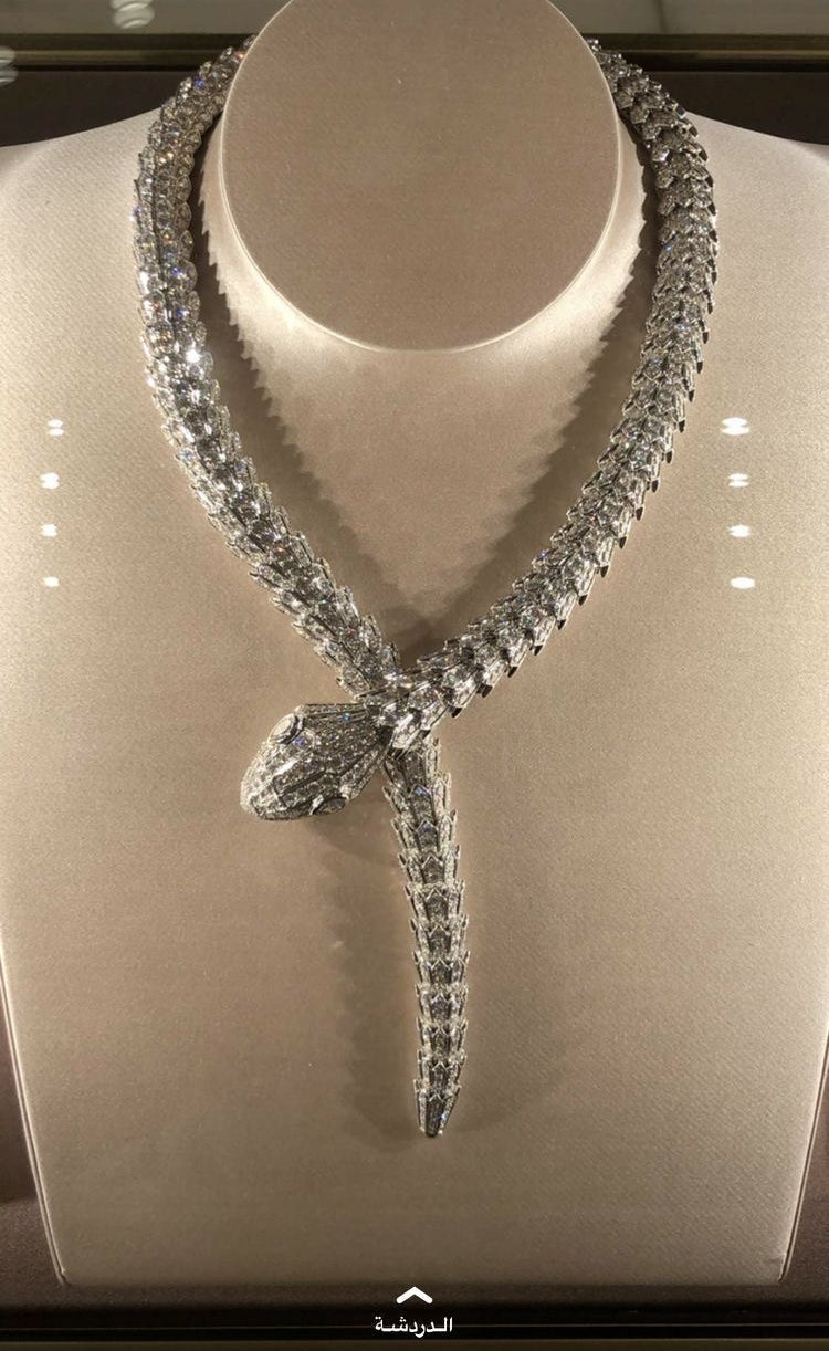 Premium Serpenti Diamond Cut Necklace For