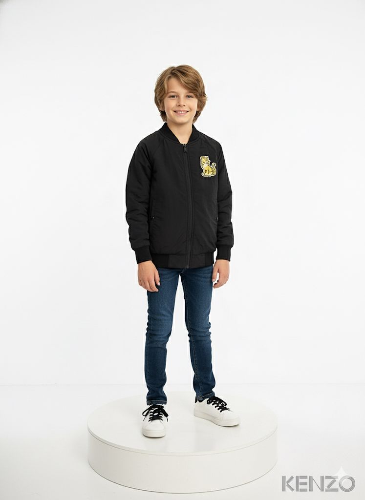 Kids' Embroidered Tiger Bomber Jackets Collection