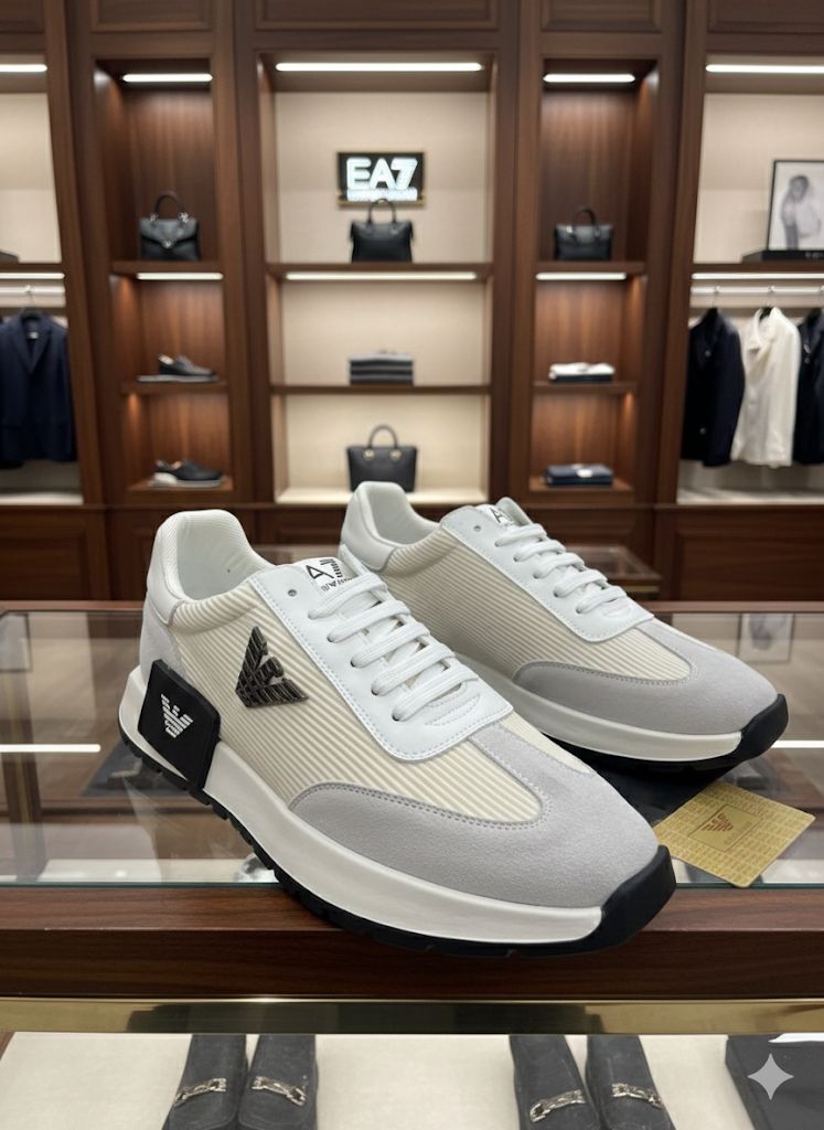 White Premium Runner Sneakers