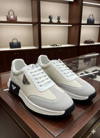 White Premium Runner Sneakers