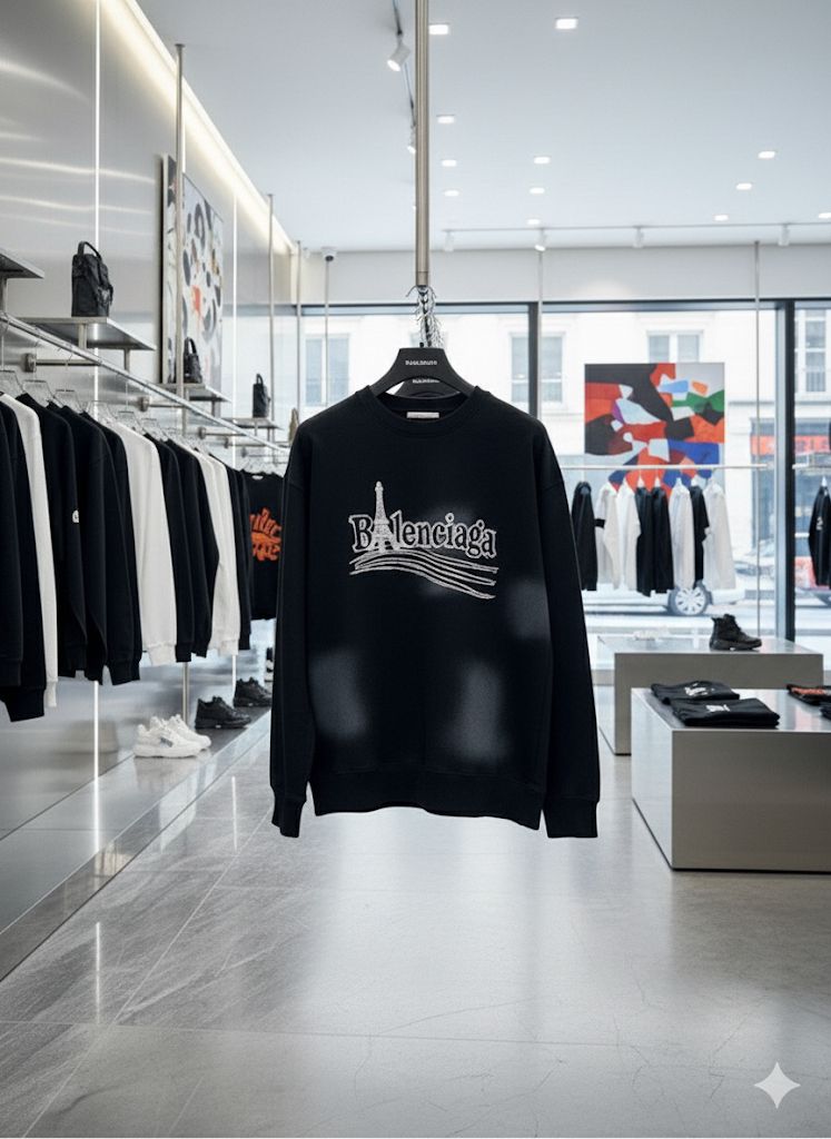 Premium Graphic Black Sweatshirt