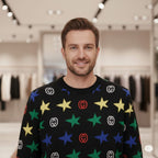 Black Star and Interlocking G Pattern Pullover