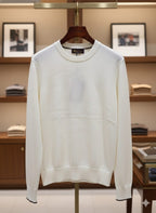 Classic White  Crew Neck Pullover