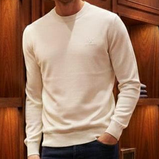 Classic White Premium Knit Pullover