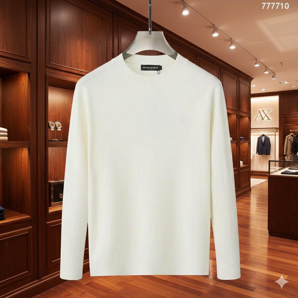 Classic White Premium Knit Pullover