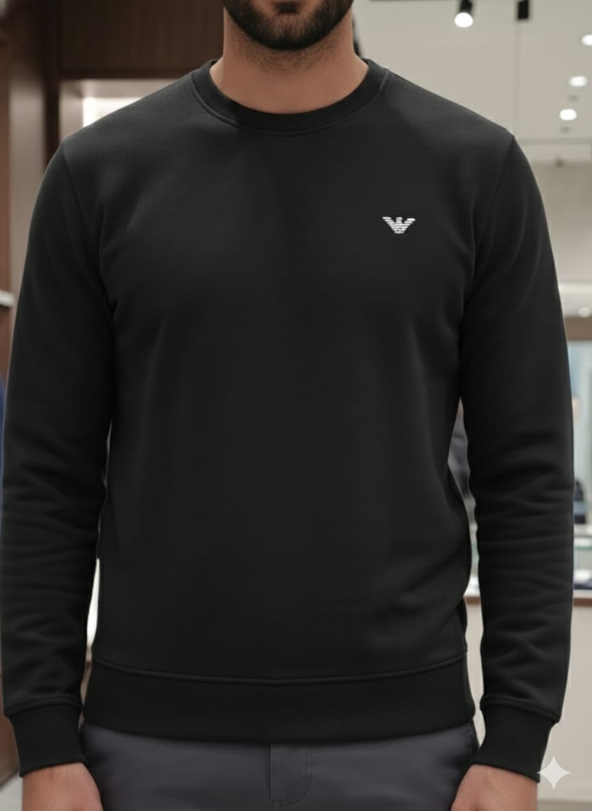 Classic Black Logo Sweatshirt  for Men
