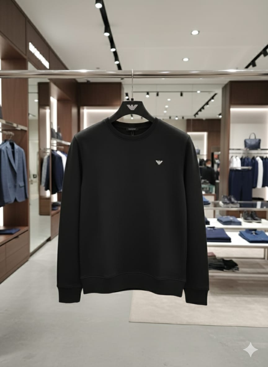 Classic Black Logo Sweatshirt  for Men
