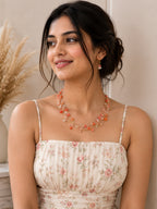 Multi-Strand Shell Coated Pearl & Bead Necklace Set