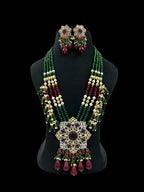 Regal Kundan Gemstone Bridal Necklace Set