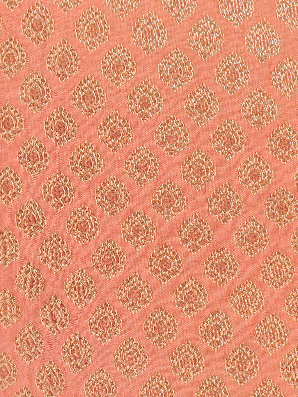 Classic Salmon Pink Brocade Nehru Jacket for Men By Treemoda