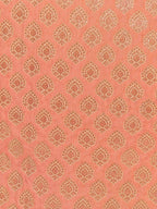 Classic Salmon Pink Brocade Nehru Jacket for Men By Treemoda