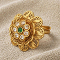 Traditional Floral Antique Adjustable Ring