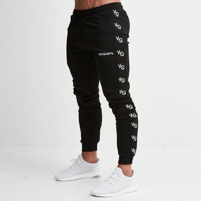 2019 New Men Brand Joggers Sweatpants Gyms Workout Fitness Cotton Trousers Male Casual Fashion Skinny Track Pants - Aurveza
