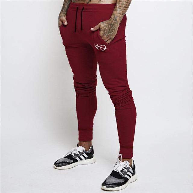 2019 New Men Brand Joggers Sweatpants Gyms Workout Fitness Cotton Trousers Male Casual Fashion Skinny Track Pants - Aurveza