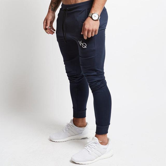 2019 New Men Brand Joggers Sweatpants Gyms Workout Fitness Cotton Trousers Male Casual Fashion Skinny Track Pants - Aurveza