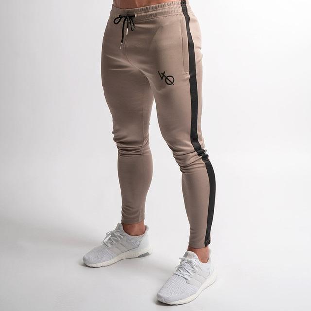 2019 New Men Brand Joggers Sweatpants Gyms Workout Fitness Cotton Trousers Male Casual Fashion Skinny Track Pants - Aurveza