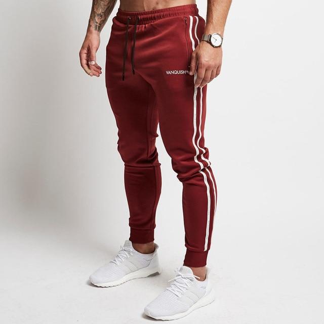 2019 New Men Brand Joggers Sweatpants Gyms Workout Fitness Cotton Trousers Male Casual Fashion Skinny Track Pants - Aurveza