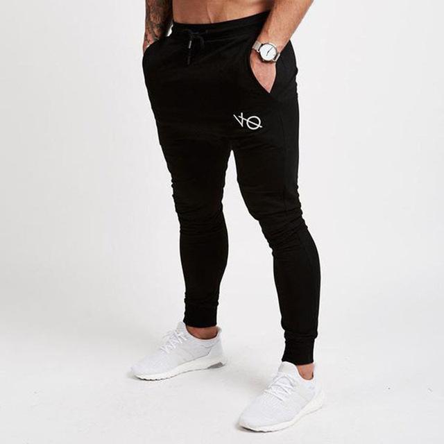 2019 New Men Brand Joggers Sweatpants Gyms Workout Fitness Cotton Trousers Male Casual Fashion Skinny Track Pants - Aurveza