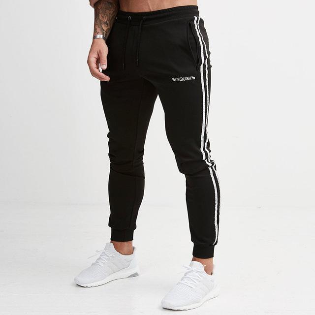 2019 New Men Brand Joggers Sweatpants Gyms Workout Fitness Cotton Trousers Male Casual Fashion Skinny Track Pants - Aurveza
