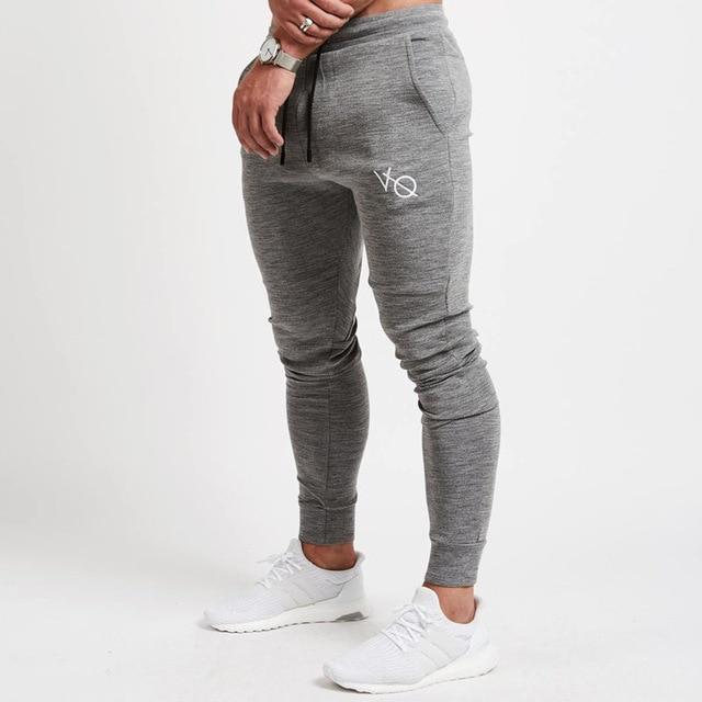 2019 New Men Brand Joggers Sweatpants Gyms Workout Fitness Cotton Trousers Male Casual Fashion Skinny Track Pants - Aurveza