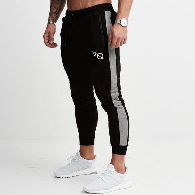 2019 New Men Brand Joggers Sweatpants Gyms Workout Fitness Cotton Trousers Male Casual Fashion Skinny Track Pants - Aurveza