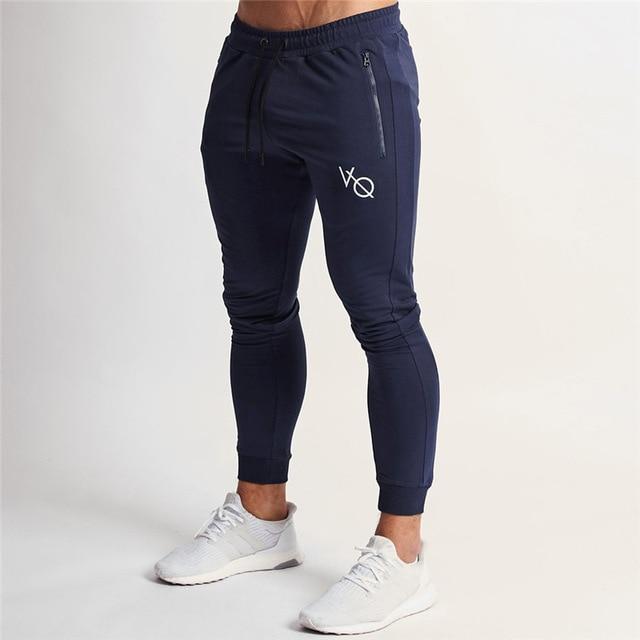 2019 New Men Brand Joggers Sweatpants Gyms Workout Fitness Cotton Trousers Male Casual Fashion Skinny Track Pants - Aurveza