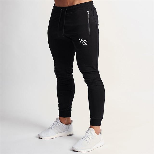 2019 New Men Brand Joggers Sweatpants Gyms Workout Fitness Cotton Trousers Male Casual Fashion Skinny Track Pants - Aurveza