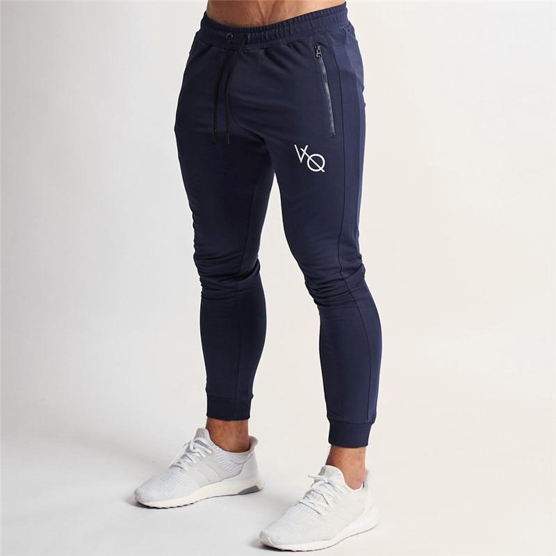 2019 New Men Brand Joggers Sweatpants Gyms Workout Fitness Cotton Trousers Male Casual Fashion Skinny Track Pants - Aurveza
